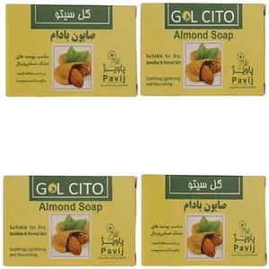 صابون شستشو گل سیتو مدل بادام وزن 100 گرم مجموعه 4 عددی