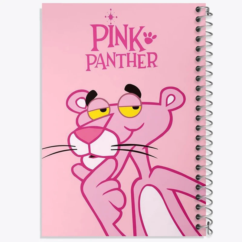 دفتر مشق 100 برگ خندالو طرح پلنگ صورتی Pink Panther کد 1399