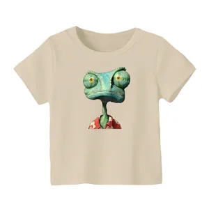 تی شرت آستین کوتاه بچگانه مدل رنگو  رنگ کرم