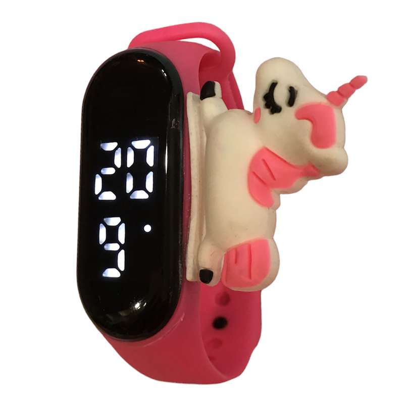 ساعت مچی دیجیتال بچگانه مدل ضد آب سیلیکونی  اسب تکشاخ UNICORN PIN کد BB