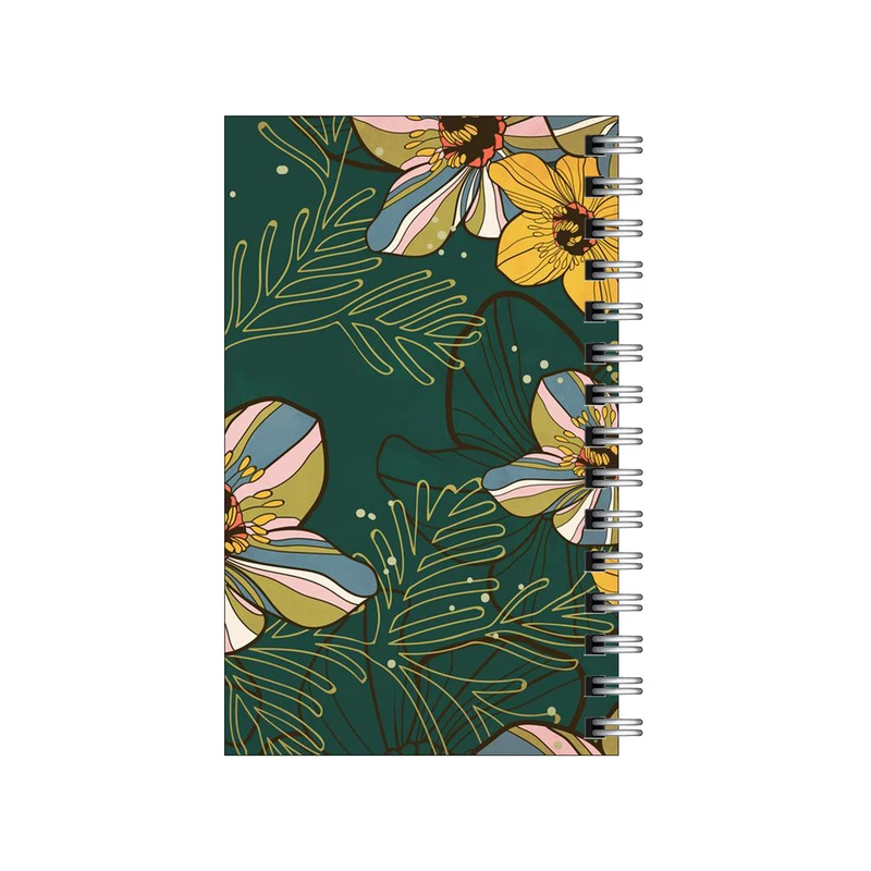 دفترچه یادداشت مدل to do list طرح بک گراند گل ها با بک سبز  کد 8822095