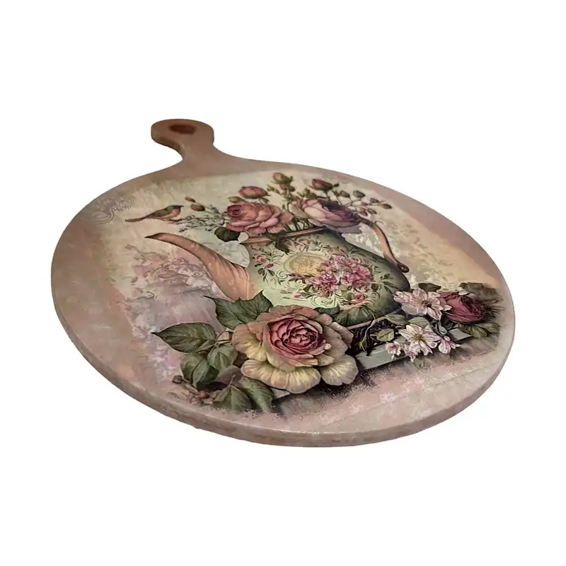 تخته سرو چوبی مدل قوری گل بهاری کد VA-10