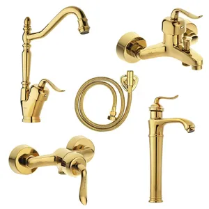 ست شیرآلات نایریکا مدل  قاجاری کد B-01 پایه بلند مجموعه 5 عددی