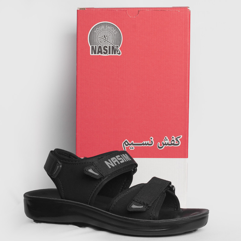 صندل مردانه نسیم مدل کیارش کد NSM رنگ مشکی