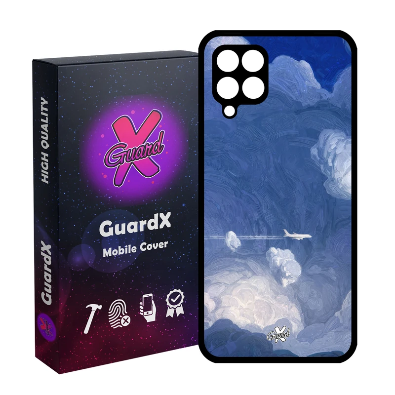 کاور گارد ایکس طرح هواپیما مدل Glass10597 مناسب برای گوشی موبایل سامسونگ Galaxy M32 4G/M22 4G/F22