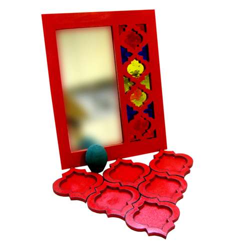 مجموعه ظروف هفت سین 8 پارچه مدل چوبی سنتی