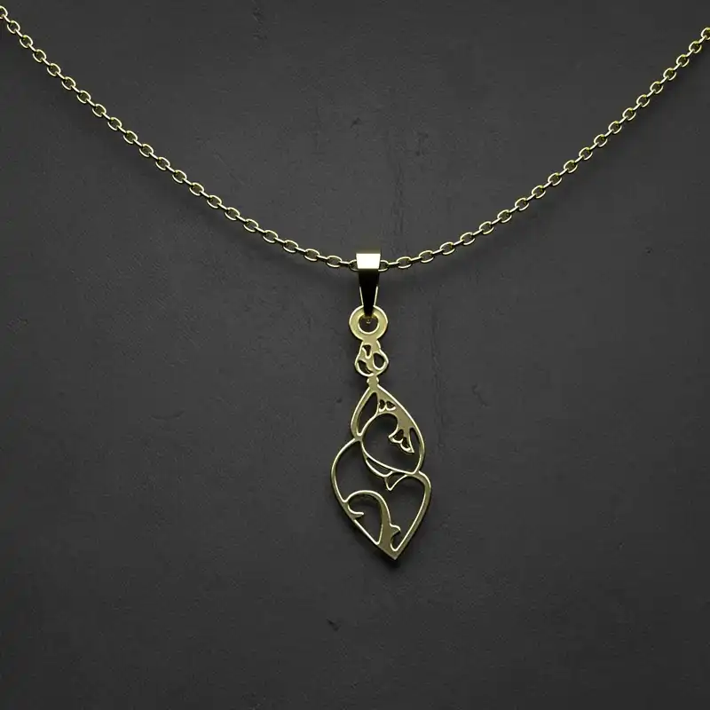 گردنبند طلا 18 عیار زنانه مدوپد مدل بیضی کد CA10323