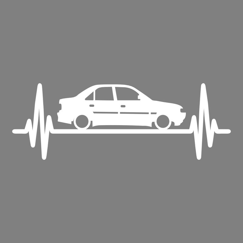 برچسب بدنه خودرو طرح ضربان قلب ماشین کد MT-W409 مناسب برای پارس