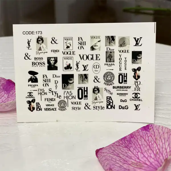 استیکر طراحی ناخن مدل C173