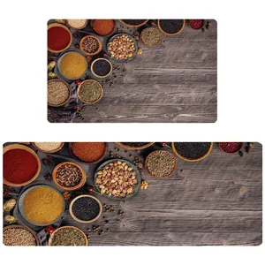 پادری مدل سه لایه رویه مخمل طرح آشپزخانه کد 4610 مجموعه دو عددی