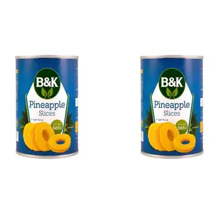 کمپوت آناناس در شربت رقیق بی اند کی - 565 گرم بسته 2 عددی