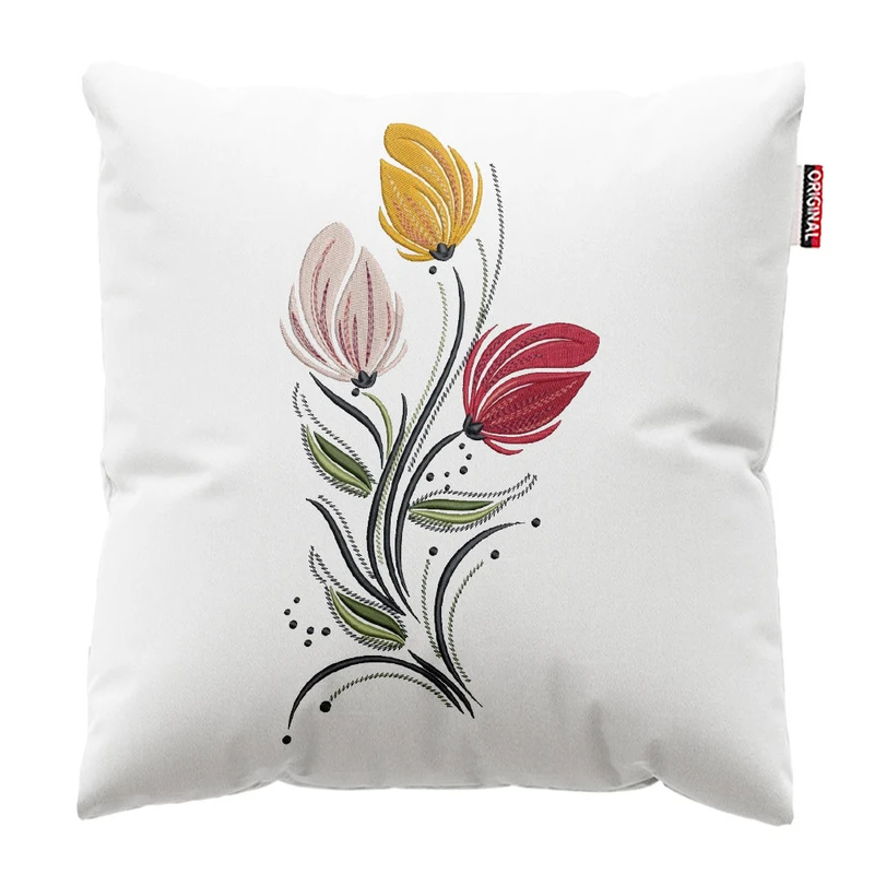  کوسن پاد آفرین طرح گل کد 1433 سایز 30*30 سانتی متر