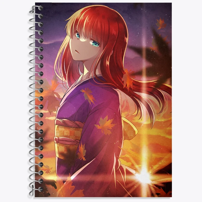 دفتر زبان 50 برگ خندالو مدل سه خط طرح بازی تسوکی هیمه‌ (Tsukihime) کد 34509