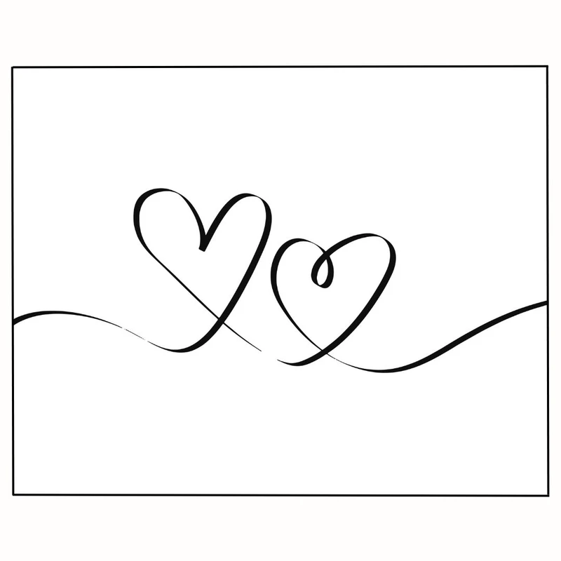 پوستر مدل دو قلب