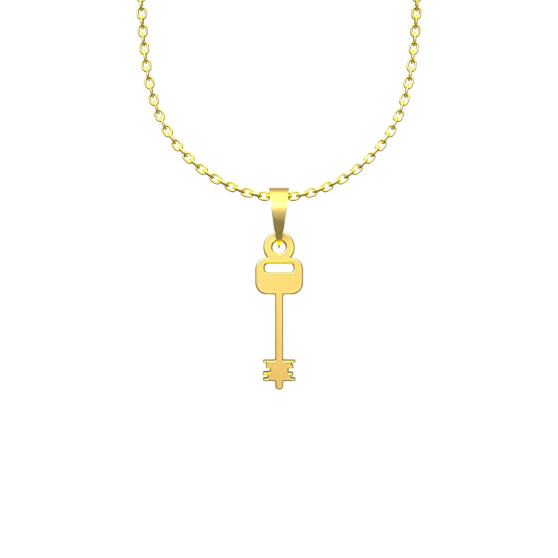 گردنبند طلا 18 عیار زنانه مدوپد مدل کلید کد F3-1-1127