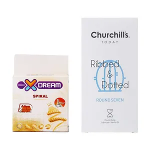 کاندوم چرچیلز مدل Round Seven بسته 12 عددی به همراه کاندوم ایکس دریم مدل Spiral