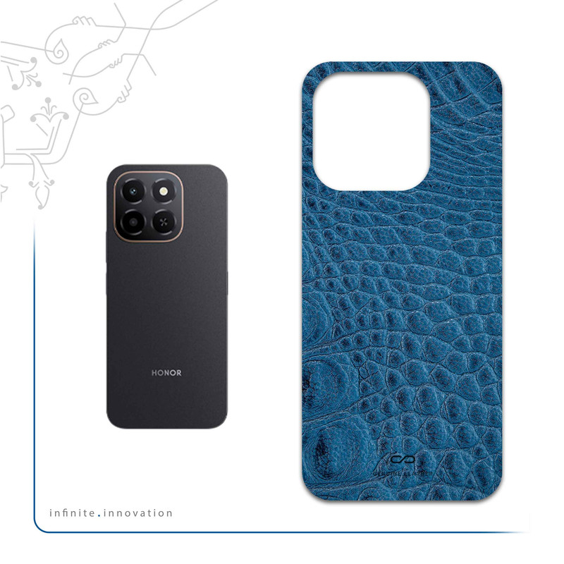 برچسب پوششی ماهوت مدل Blue-Crocodile-Leather مناسب برای گوشی موبایل آنر X6c