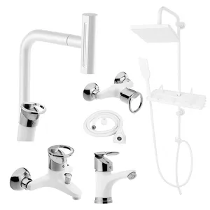 ست شیرآلات توفیق مدل النگویی آبشاری چهارحالته مجموعه 6 عددی