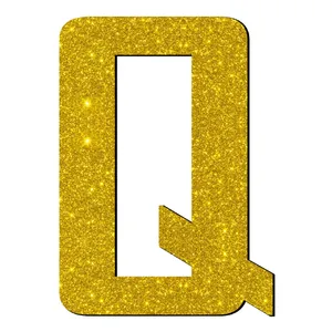 تابلو راهنما آژنگ طرح حروف دکوراتیو Q لاتین  کد-701