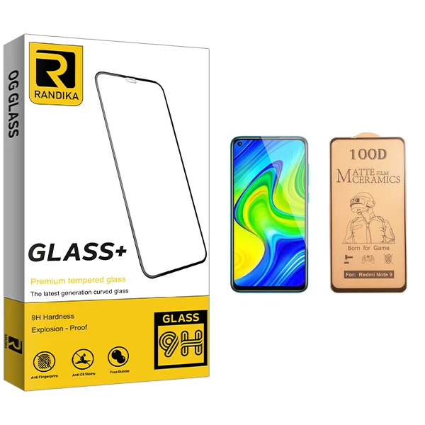 محافظ صفحه نمایش سرامیکی راندیکا مدل GLD مناسب برای گوشی موبایل شیائومی Redmi Note 9