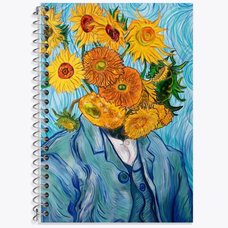 دفتر لغت 50 برگ خندالو طرح ونسان ونگوگ کد F278