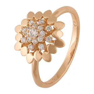انگشتر زنانه ژوپینگ مدل گل کد E3531