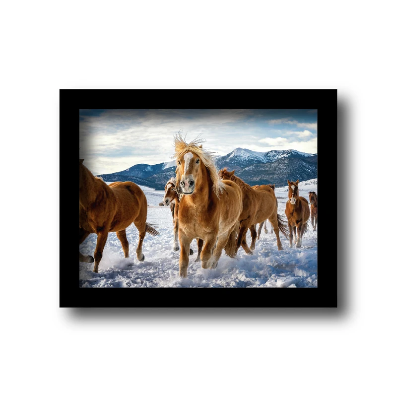 تابلو مدل حیوانات طرح گروه اسب های تازه نفس کد 3