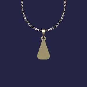 گردنبند طلا 18 عیار زنانه مدوپد مدل مثلث کد Z2-1-1240