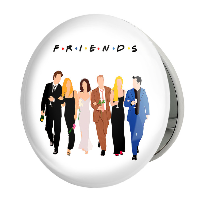 آینه جیبی خندالو طرح سریال فرندز Friends مدل تاشو کد 3910 