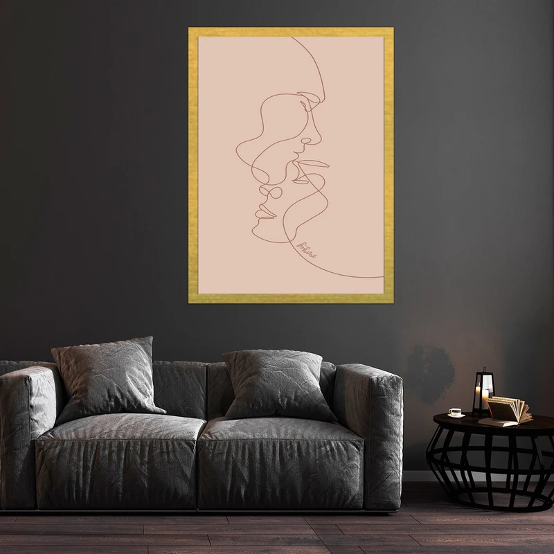 تابلو بکلیت طرح نقاشی مینیمال مدل قاب شاسی T-S9955