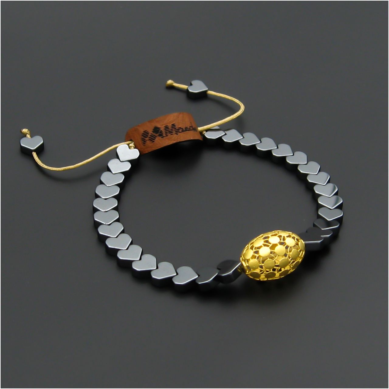 دستبند طلا 18 عیار زنانه مانچو مدل قلب کد bfg215 -  - 2
