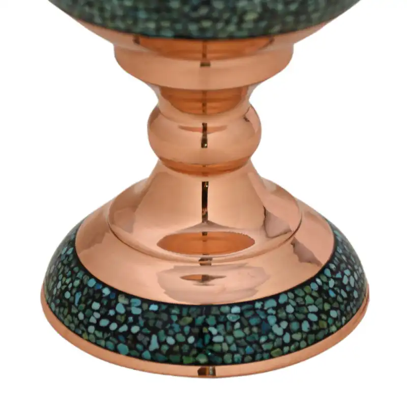 گلدان فیروزه کوبی مدل لب شبکه ای کد 2