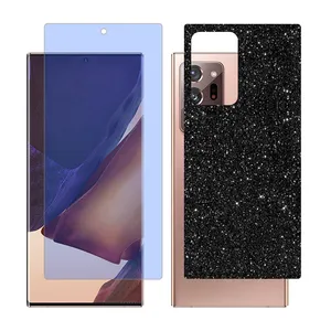 Glass Together model anti-blue glass screen protector suitable for Samsung Galaxy Note20 Ultra 5G mobile phone with cover sticker on the back of the phone
