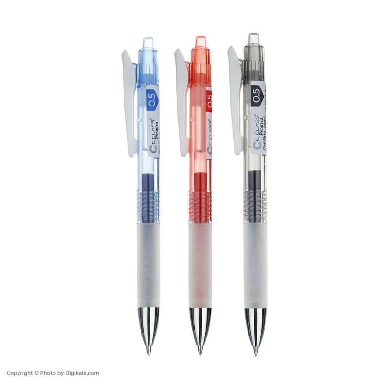 روان نویس سی.کلاس مدل ژل promise کد B5 بسته 3 عددی
