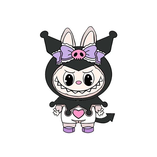 استیکر پارچه و لباس پاد آفرین طرح لبوبو کد 49