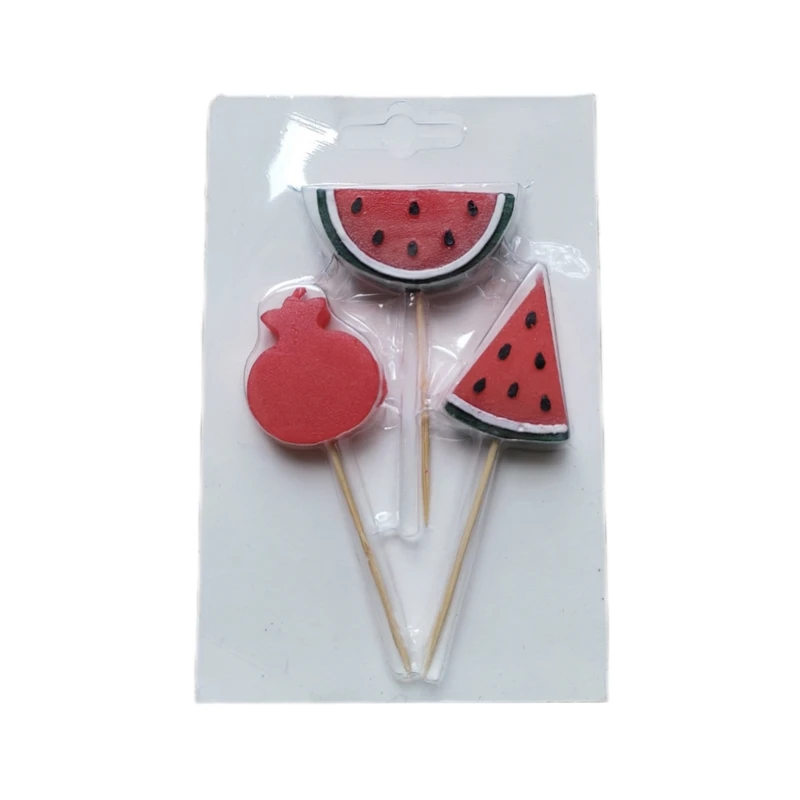 شمع مدل شمع انار هندوانه مجموعه 3 عددی