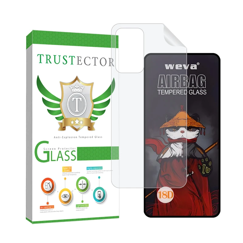 محافظ صفحه نمایش تراستکتور مدل AIRNABKTR مناسب برای گوشی موبایل سامسونگ Galaxy A52 4G / A52 5G / A52s 5G به همراه محافظ پشت گوشی