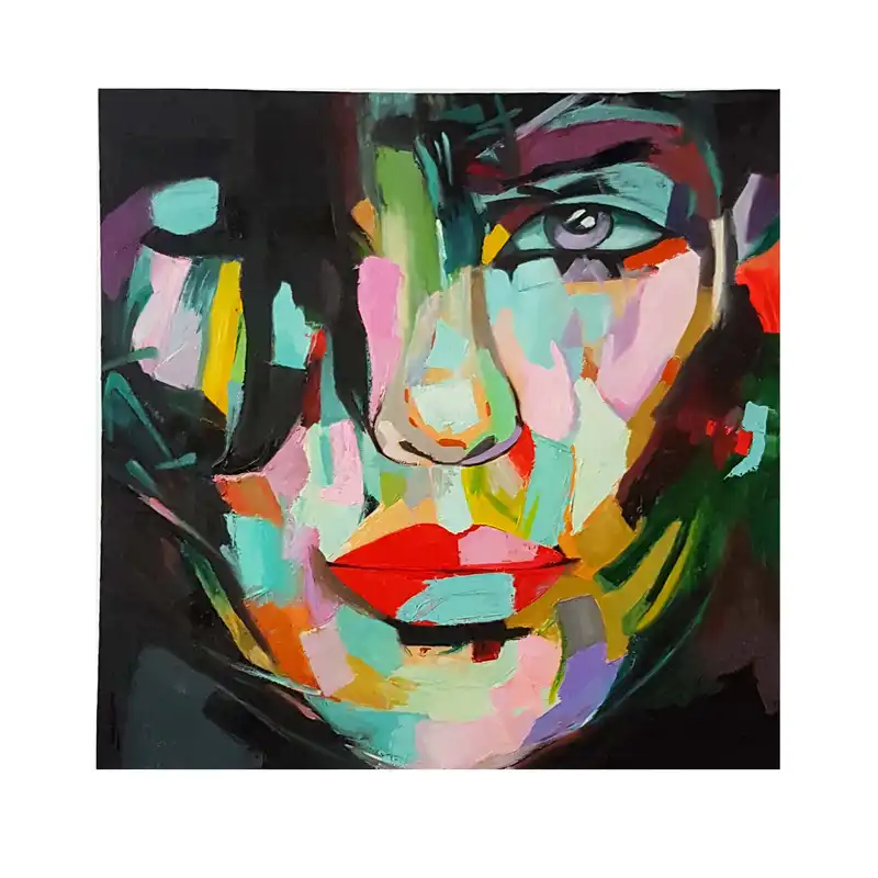 تابلو نقاشی رنگ روغن طرح صورت کد 109