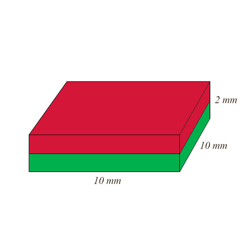 آهن ربا مدل نئودیمیوم بلوک 10X10X2mm بسته 5 عددی