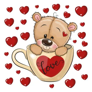 استیکر دیواری کودک تُکتم مدل خرس کوچولو مجموعه 28 عددی