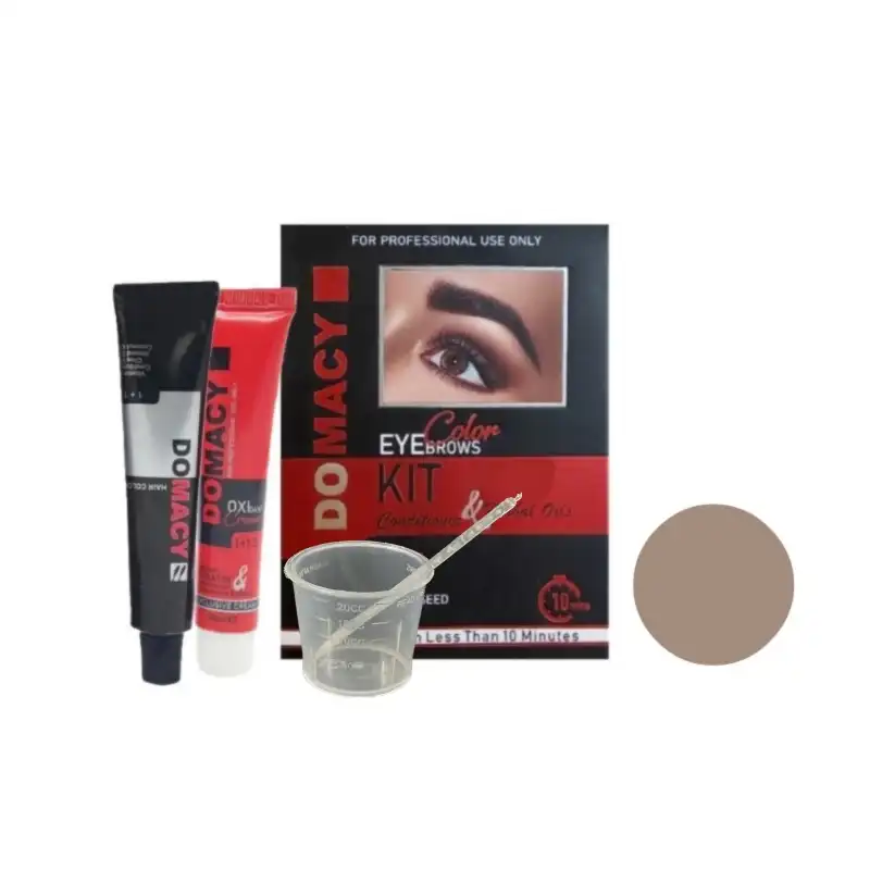 کیت رنگ ابرو دوماسی شماره 10 حجم 15 میلی لیتر رنگ شنی