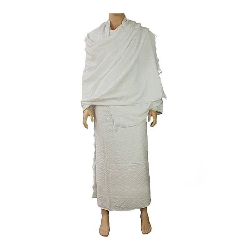 حوله احرام مدل ساده سایز 200x100 سانتی متر مجموعه 2 عددی