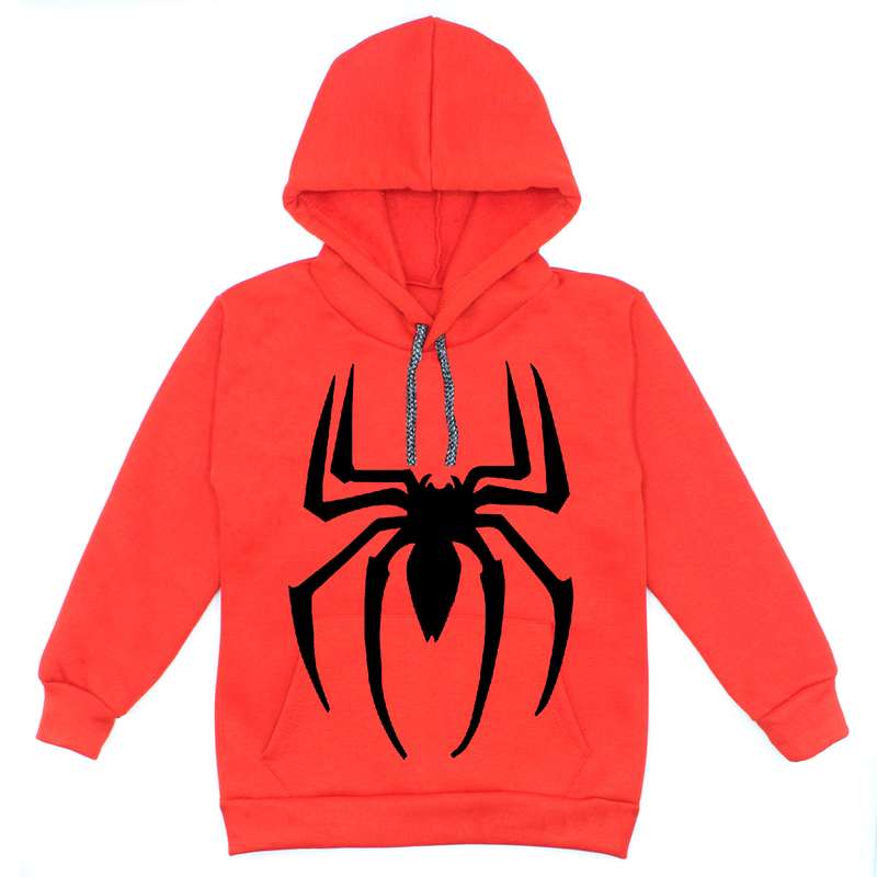 هودی پسرانه مدل عنکبوت W44 رنگ قرمز