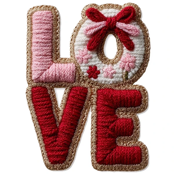 استیکر پارچه و لباس پاد آفرین طرح عشق کد 5561