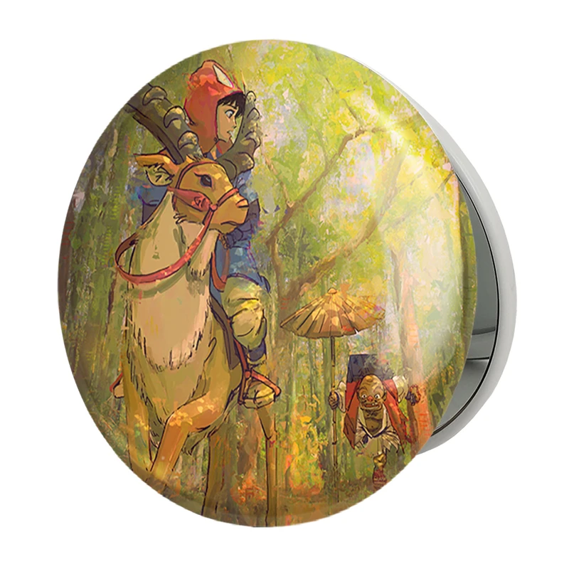 آینه جیبی خندالو طرح آشیتاکا انیمه پرنسس مونونوکه مدل تاشو کد 34096