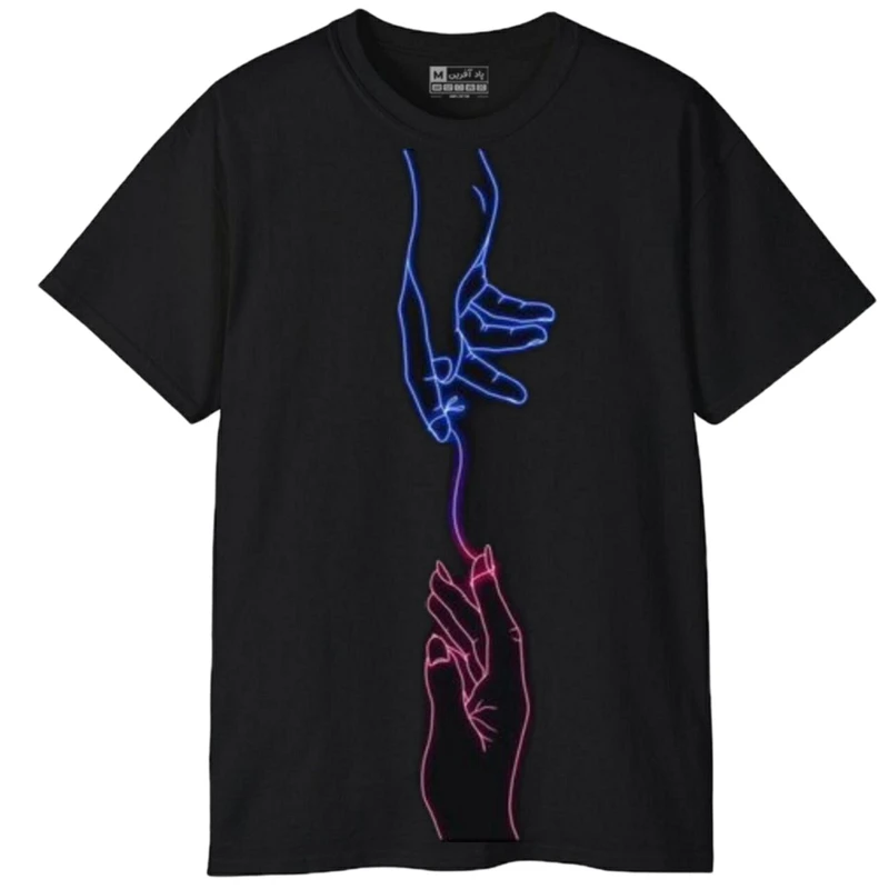 تی شرت آستین کوتاه مردانه پاد آفرین مدل دست کد 48