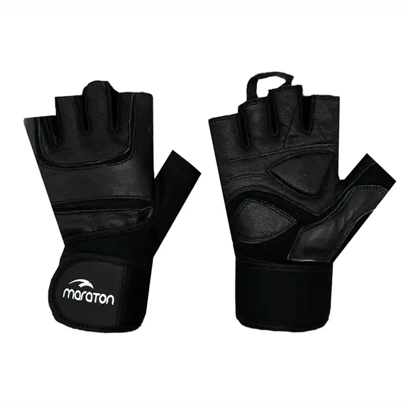 دستکش بدنسازی مدل کف چرمی کد 320 M-R