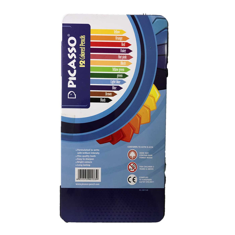 مداد رنگی 12 رنگ پیکاسو کد 01