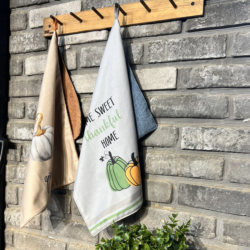 دستمال آشپزخانه مدل دو لایه دکوری بسته دو عددی