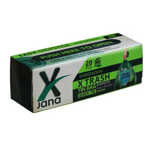 کیسه زباله ژانا ایکس مدل تین بگ بسته 20 عددی